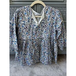 NWT Grace Holiday peplum blouse, Small $90 C41